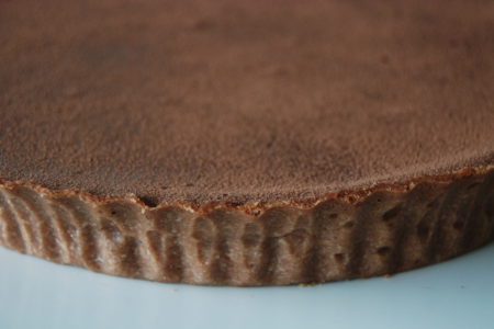 chocolate tart recipe close-up