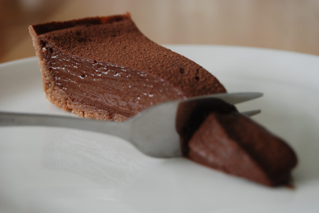 chocolate tart slice