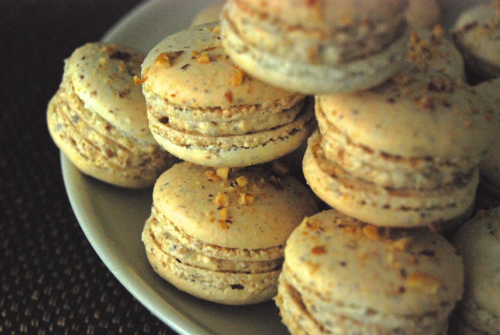 hazelnut macaron stack